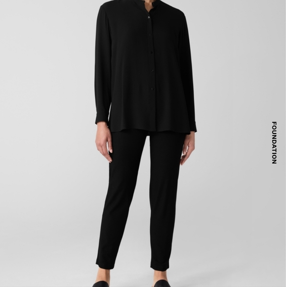 Eileen Fisher Pants - Eileen Fisher Black Women's Washable Stretch Crepe Pants XL Office Career Travel
